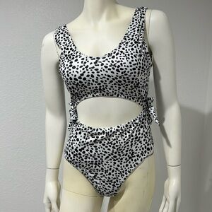 Dalmatian Print One Piece Swimsuit